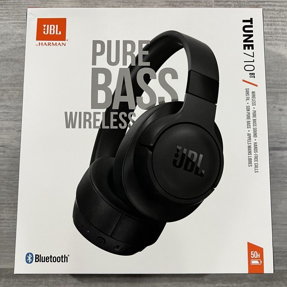 JBL Tune 710BT Wireless Over-Ear Headphones - Black